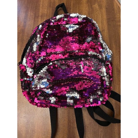 Magic Sequin Pink, Black, & Silver Mini Backpack - Picture 2 of 8